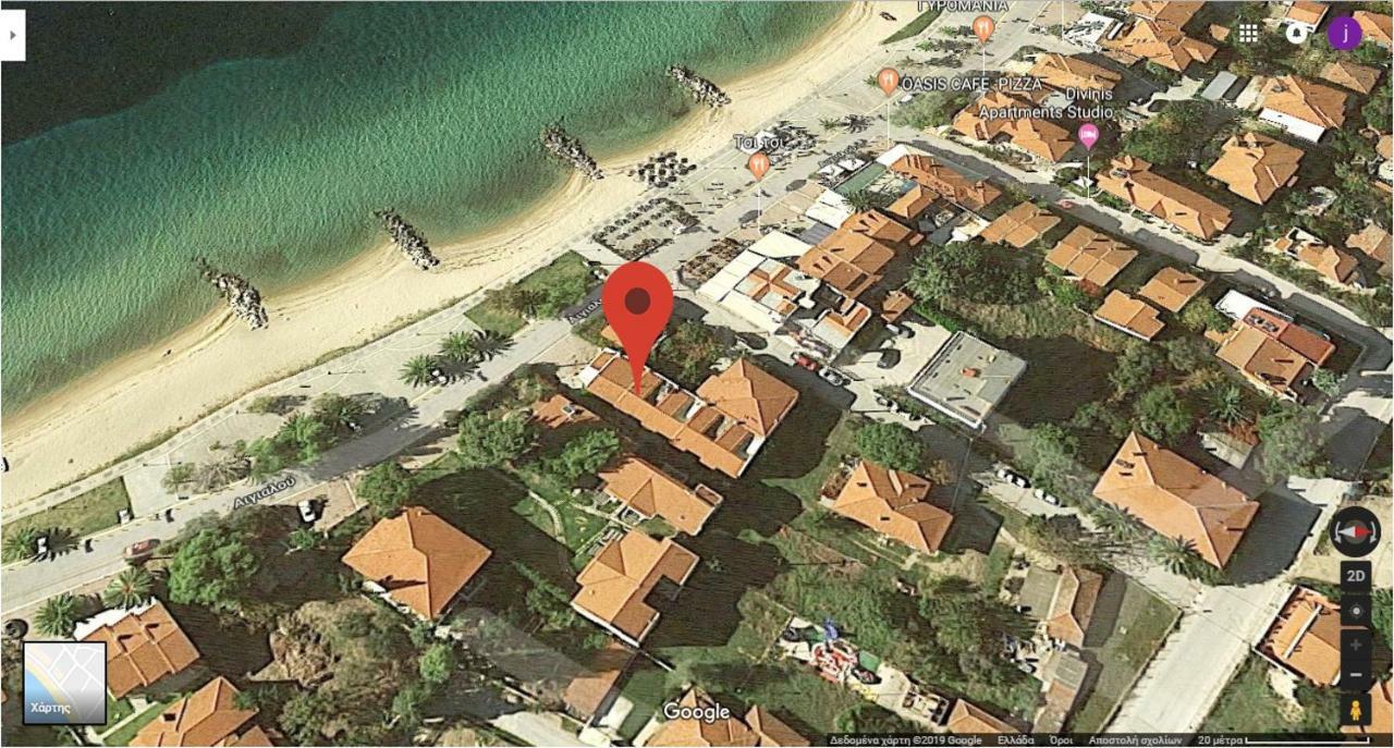 Cute Maisonette No2 On Coastal Sidewalk Nikiti  Luaran gambar